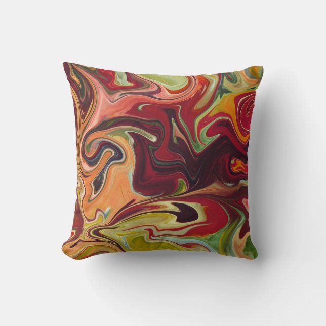 Colourful Wavy pattern  Cushion (Front)