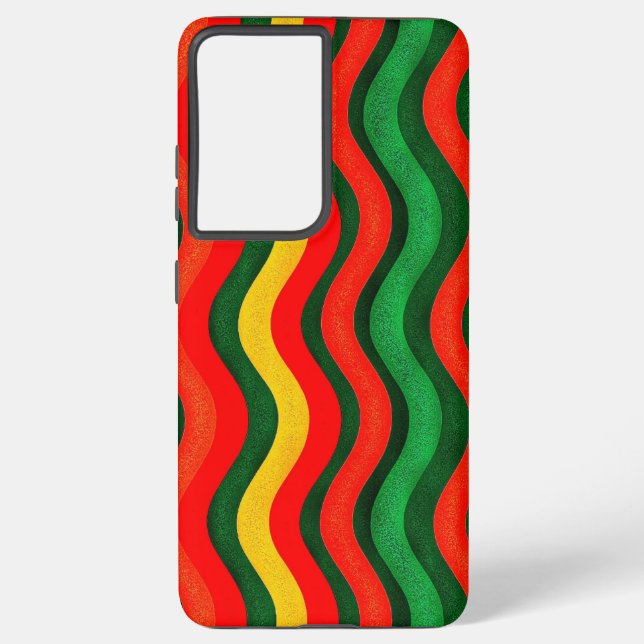 Colourful Wavy Pattern  Samsung Galaxy S21 Ultra Case (Back)