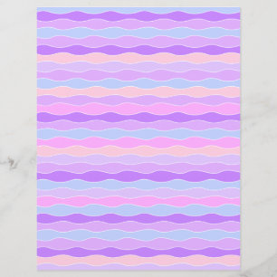 Colourful Wavy Stripes Scrapbook Paper