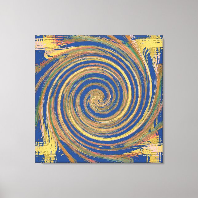 Colourful Weave Twirl Pattern Canvas Print (Front)