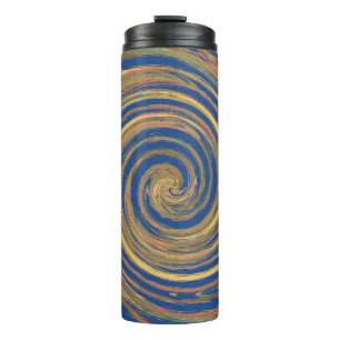 Colourful Weave Twirl Pattern Thermal Tumbler