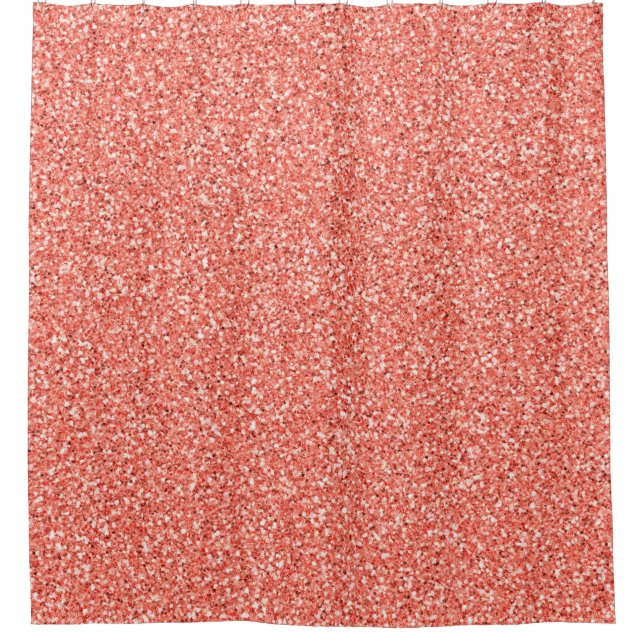 Colourful Wedding Anniversary Pink Glitter Texture Shower Curtain (Front)
