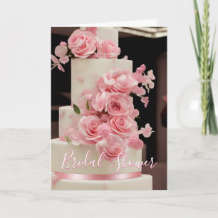 Colourful Wedding Bridal Shower Cake Card
