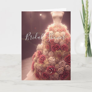 Colourful Wedding Bridal Shower Floral Roses Card