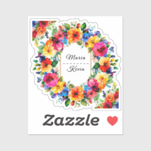 Colourful Wedding Floral Wreath
