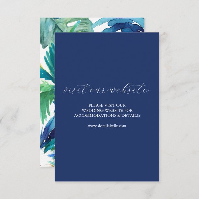 Colourful Wedding Website Insert Card Script (Front/Back)