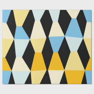 Colourful Wedges 161214b - on Black Wrapping Paper