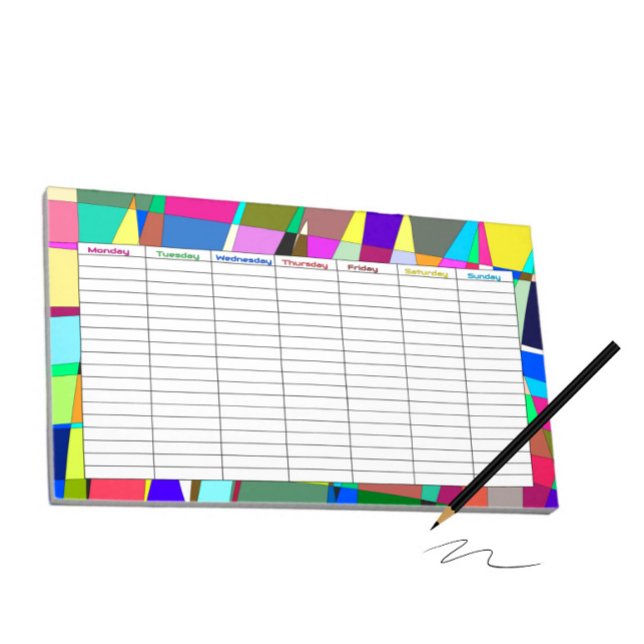 Colourful weekly planner notepad (Creator Uploaded)