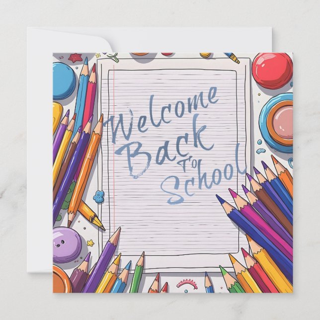 Colourful Welcome Back to School Design (Front)