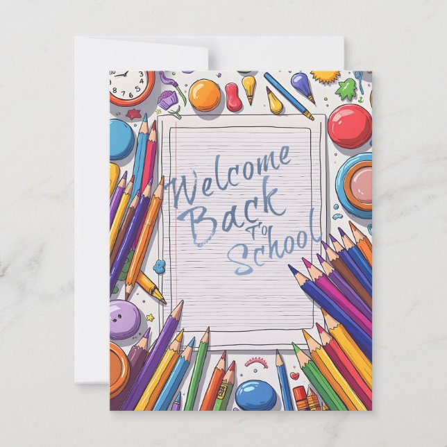 Colourful Welcome Back to School Design (Front)