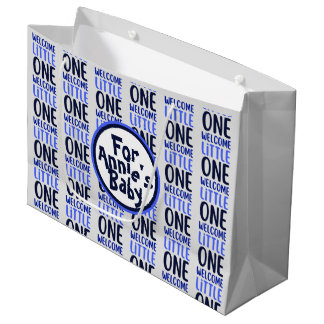 Colourful "Welcome Little One" Baby Shower Large Gift Bag