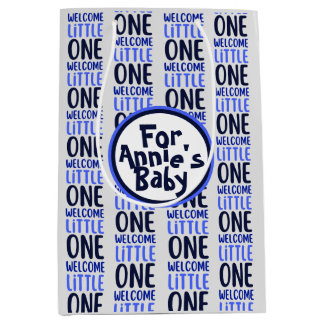 Colourful "Welcome Little One" Baby Shower Medium Gift Bag