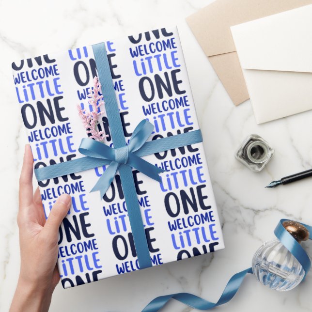Colourful "Welcome Little One" Baby Shower Wrapping Paper (Gifting)