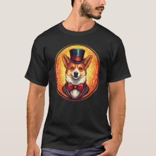 Colourful Welsh Corgie Dog Dad Mum Best Dog 1 T-Shirt