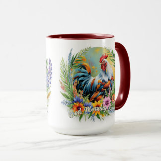 Colourful Welsummer Rooster Customisable Mug