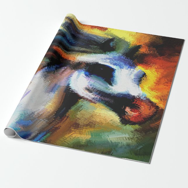 Colourful Western Performance Horse Wrapping Paper (Unrolled)