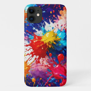 Colourful Wet Paint Splash Design iPhone 11 Case
