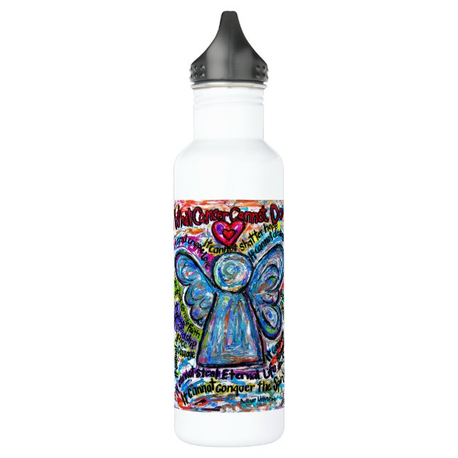 Colourful What Cancer Cannot Do Angel 710 Ml Water Bottle (Left)