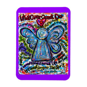 Colourful What Cancer Cannot Do Angel Magnet