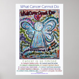 Colourful What Cancer Cannot Do Angel Poster Print
