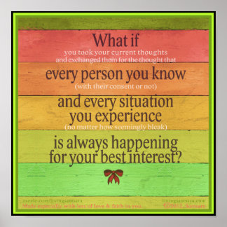 Colourful "What if...Best Interest" Poster