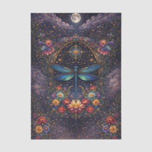 Colourful Whimsical Boho Dragonfly Decoupage Tissue Paper
