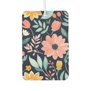 colourful whimsical boho floral car air freshener
