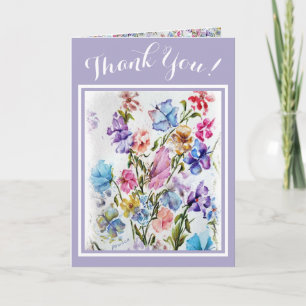 Colourful Whimsical Floral THANK YOU
