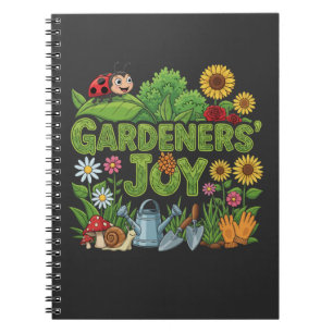  Colourful & Whimsical "Gardeners' Joy" Cartoon  Notebook