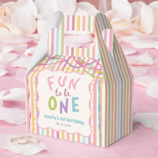 Colourful Whimsical Girl Birthday Party Favour Box