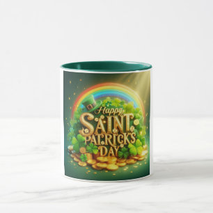 Colourful, whimsical Rainbow Saint Patrick's Day Mug