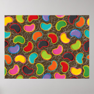 Colourful Whimsical Retro Fun Jellybean Pop Poster