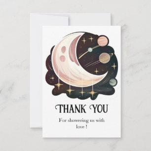 Colourful Whimsical Stars Baby Shower Thank You Card