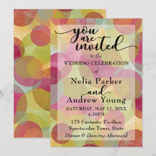 Colourful Whimsical Wedding Black You are Invite