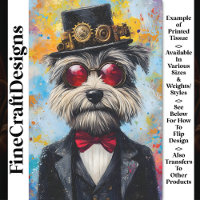 Colourful Whimsy Modern Steampunk Dog Z3 Decoupage