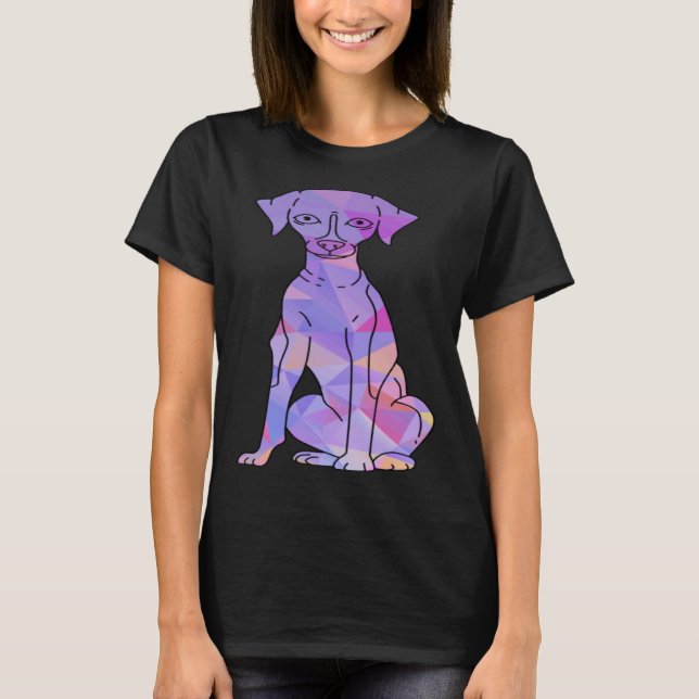 Colourful Whippet T-Shirt (Front)