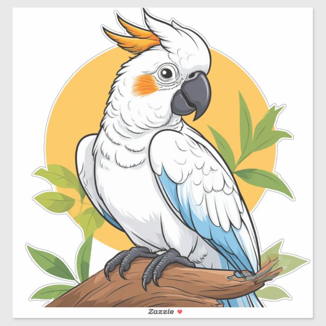 Colourful White Cockatoo (Sheet)