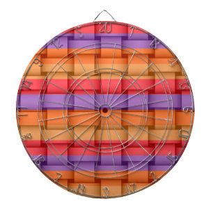 Colourful wicker art graphic design 2 dartboard