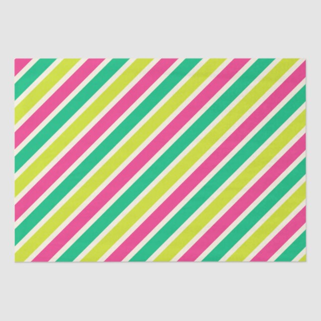 Colourful Wide Stripes Modern Maximalist Christmas Tissue Paper (Front)