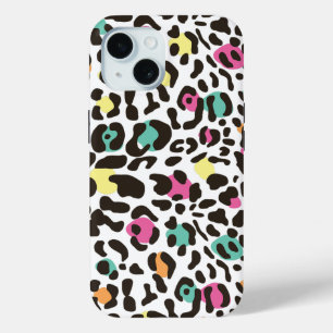 Colourful Wild Animals & Tropical Leaves iPhone 15 Case