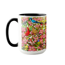 Colourful Wild Birds Art Coffee Mug