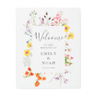 Colourful Wild Flower Country Wedding Welcome
