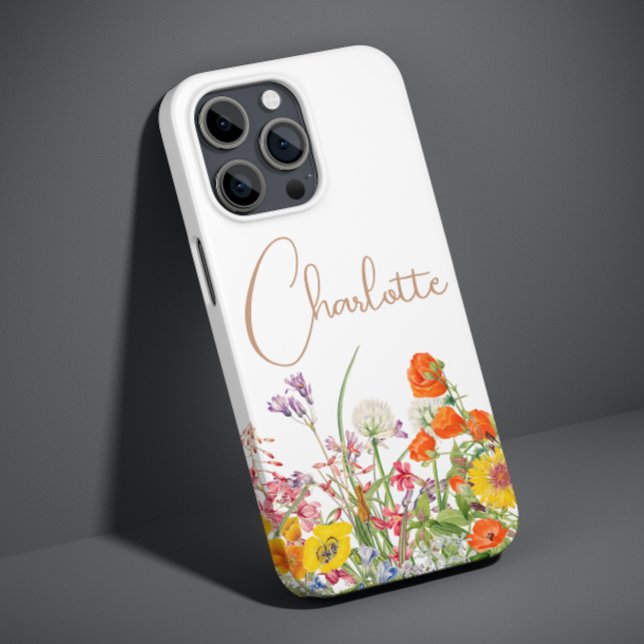Colourful Wild Flowers Country Botanical Name Case-Mate iPhone Case (Creator Uploaded)
