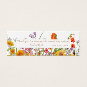 Colourful Wild Flowers Country Wedding Thank You