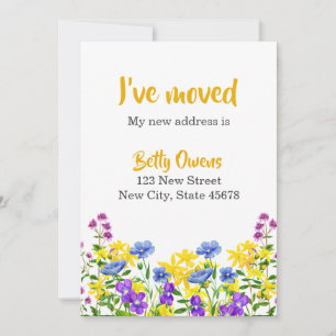 Colourful Wild Flowers I’ve Moved Announcement
