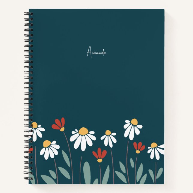 Colourful wild flowers notebook (Front)
