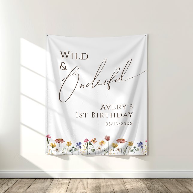 Colourful Wild & Onederful Birthday Backdrop Tapestry (Creator Uploaded)