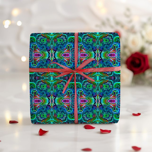 Colourful Wilde Kaleidoscope Psychedelic Patter Wrapping Paper (Creator Uploaded)