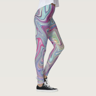 Colourful Wilde Marble Swirls Leggings