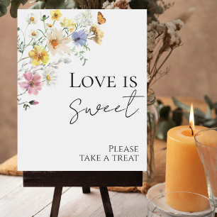 Colourful Wildflow Bridal Shower Love Is Sweet Sig Poster